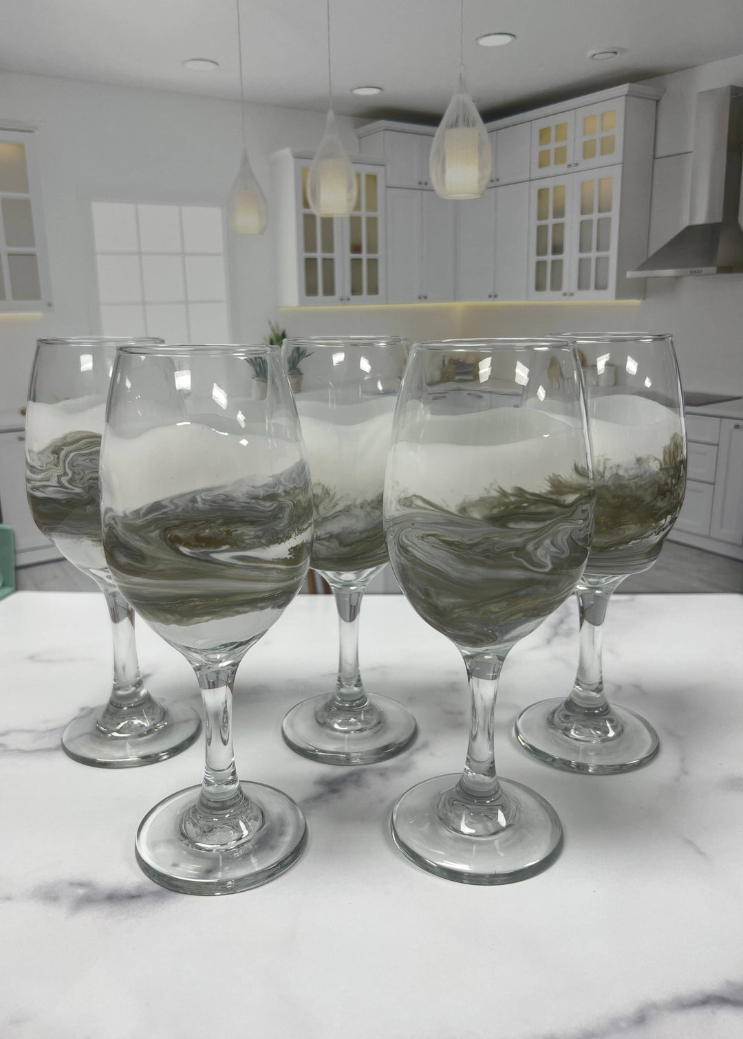 Nikita Stemmed Wine Glasses: Deep blue
