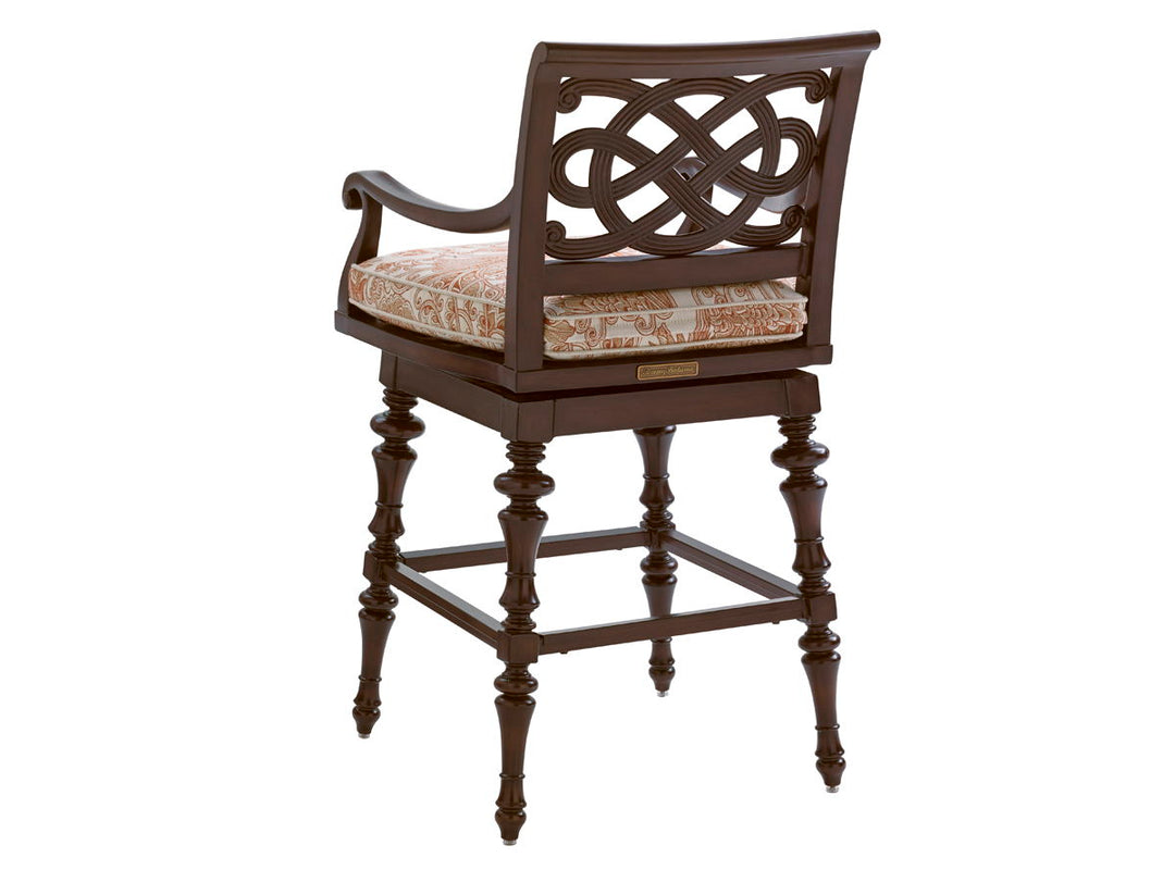 Royal Kahala Black Sands - Swivel Bar Stool - Dark Brown