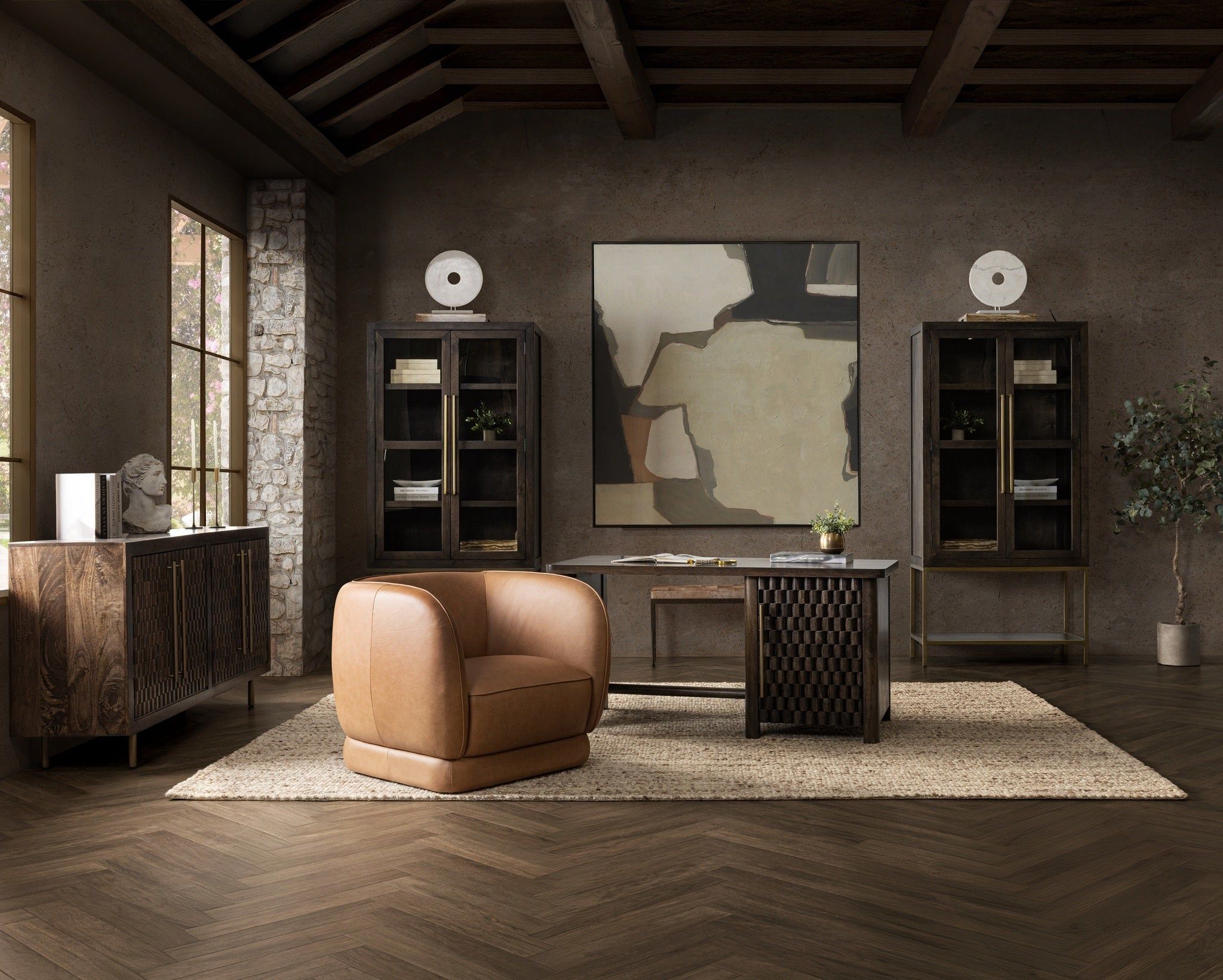 Norwood - Desk - Bark Brown