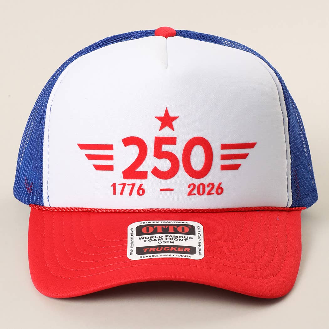 250 ANNIVERSARY 1775-2026 Foam Mesh Back Trucker Hat