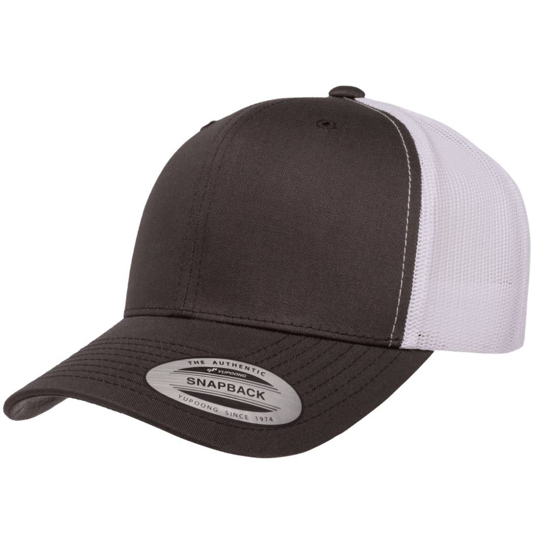 Morning Wood | Leather Patch Hat: Black / White