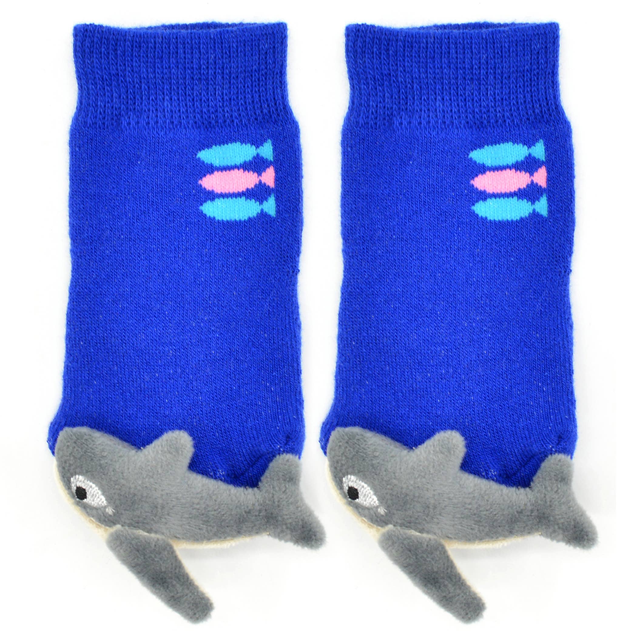Blue Shark Boogie Toes Rattle Socks: 1 -2 Y