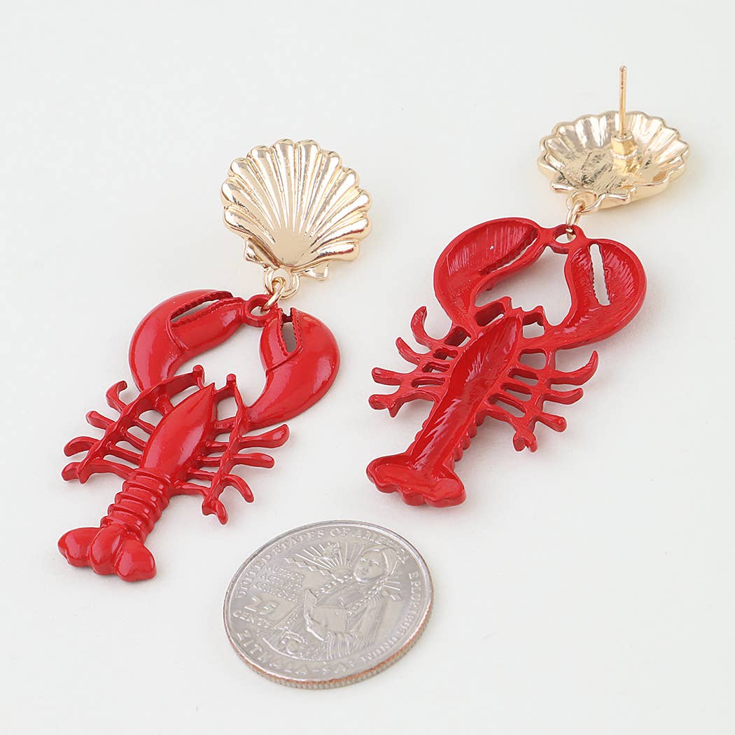 Red Lobster Fashion Earrings