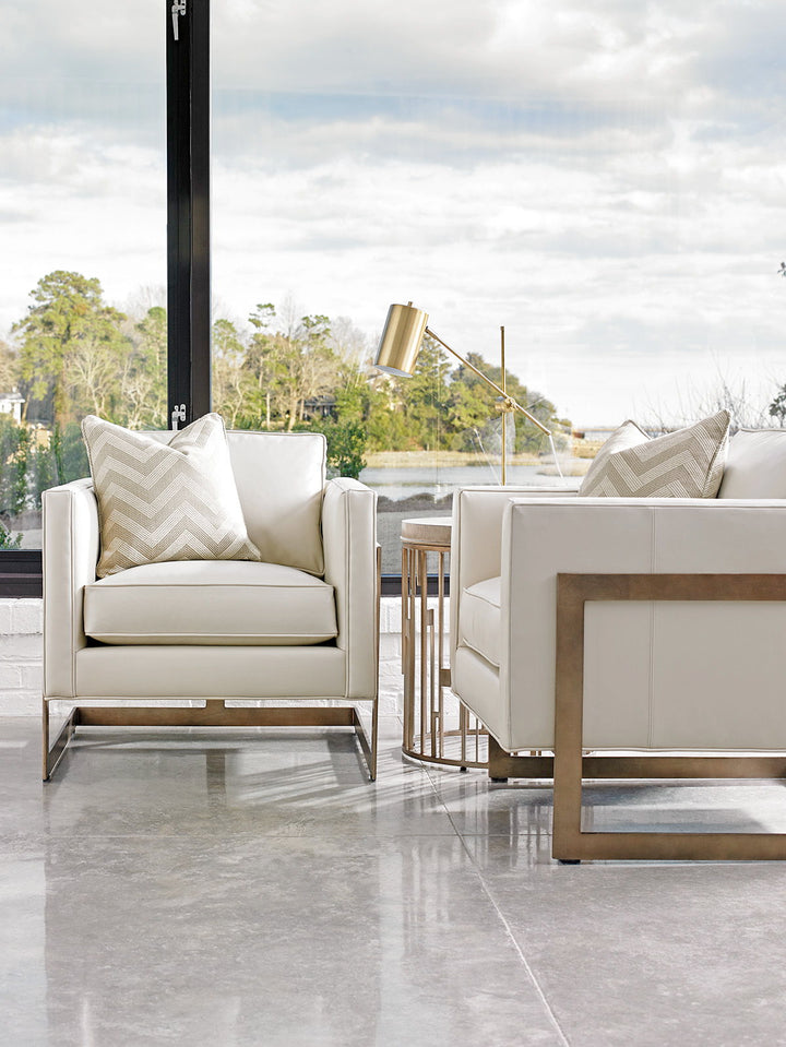 Shadow Play - Winthrop Leather Chair - Beige