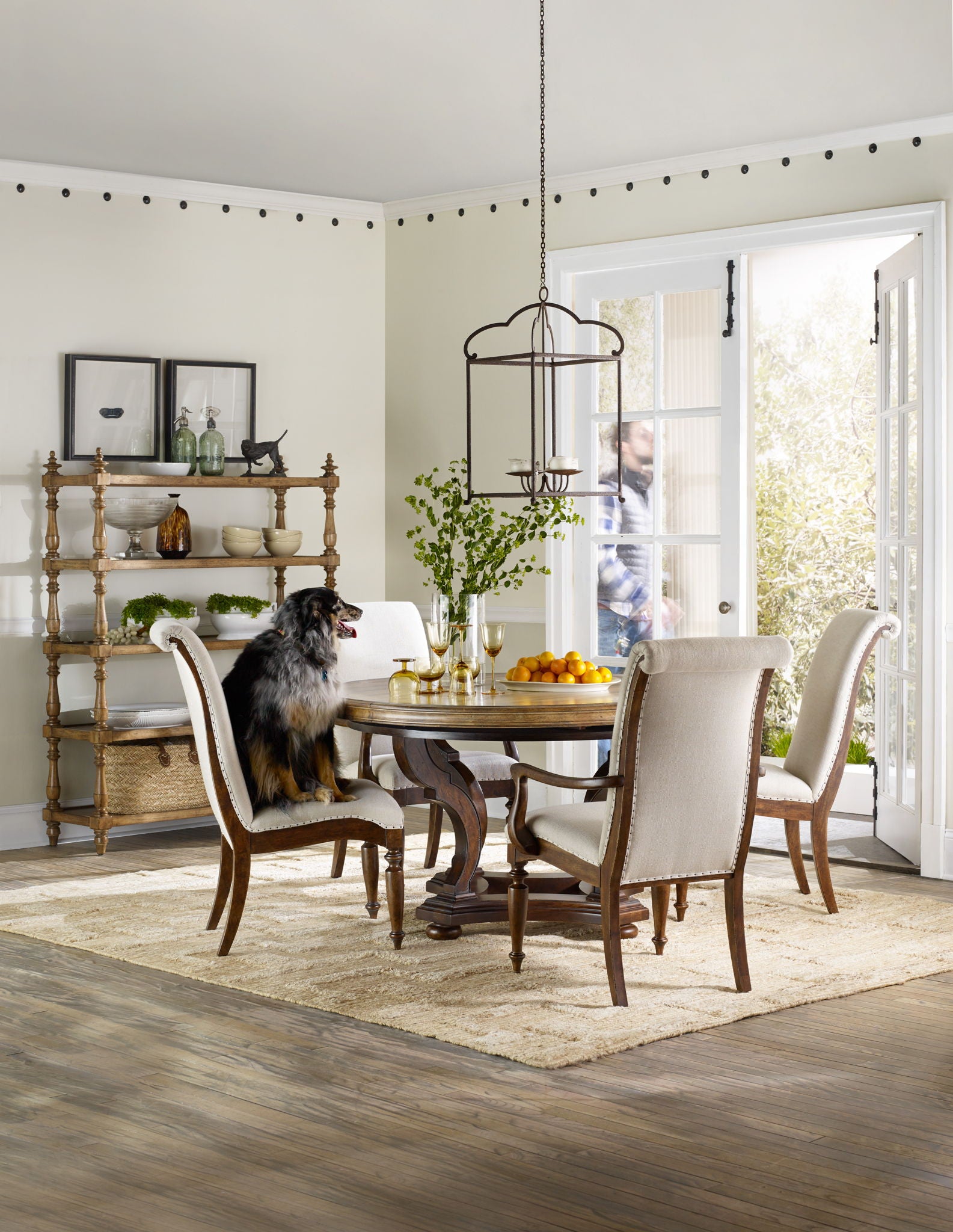 Archivist - Upholstered Side Chair - Beige / Dark Brown