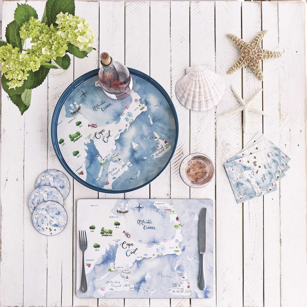 CAPE AND ISLANDS 15 Inch Round Tray