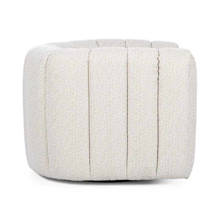 Lexa - Upholstered Swivel Chair - Cream