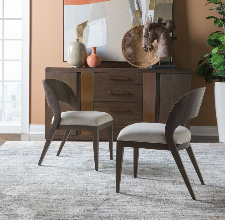Andare - Dining Side Chair - Dark Brown / Gray