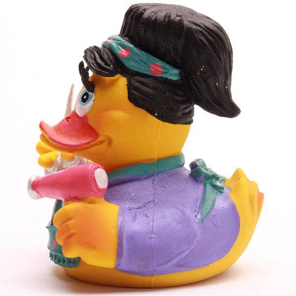 Squeaky Duck Hairdresser - purple - Rubber Duck