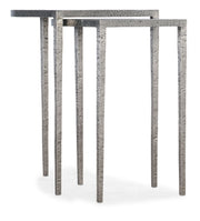 Chapman - Metal Nesting Tables - Pearl Silver