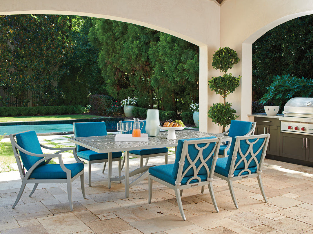Silver Sands - Rectangular Dining Table - Pearl Silver