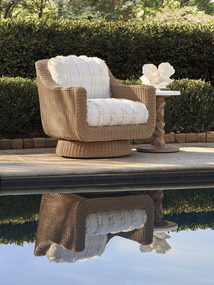Isle Of Palms - Accent Table - Light Brown / White