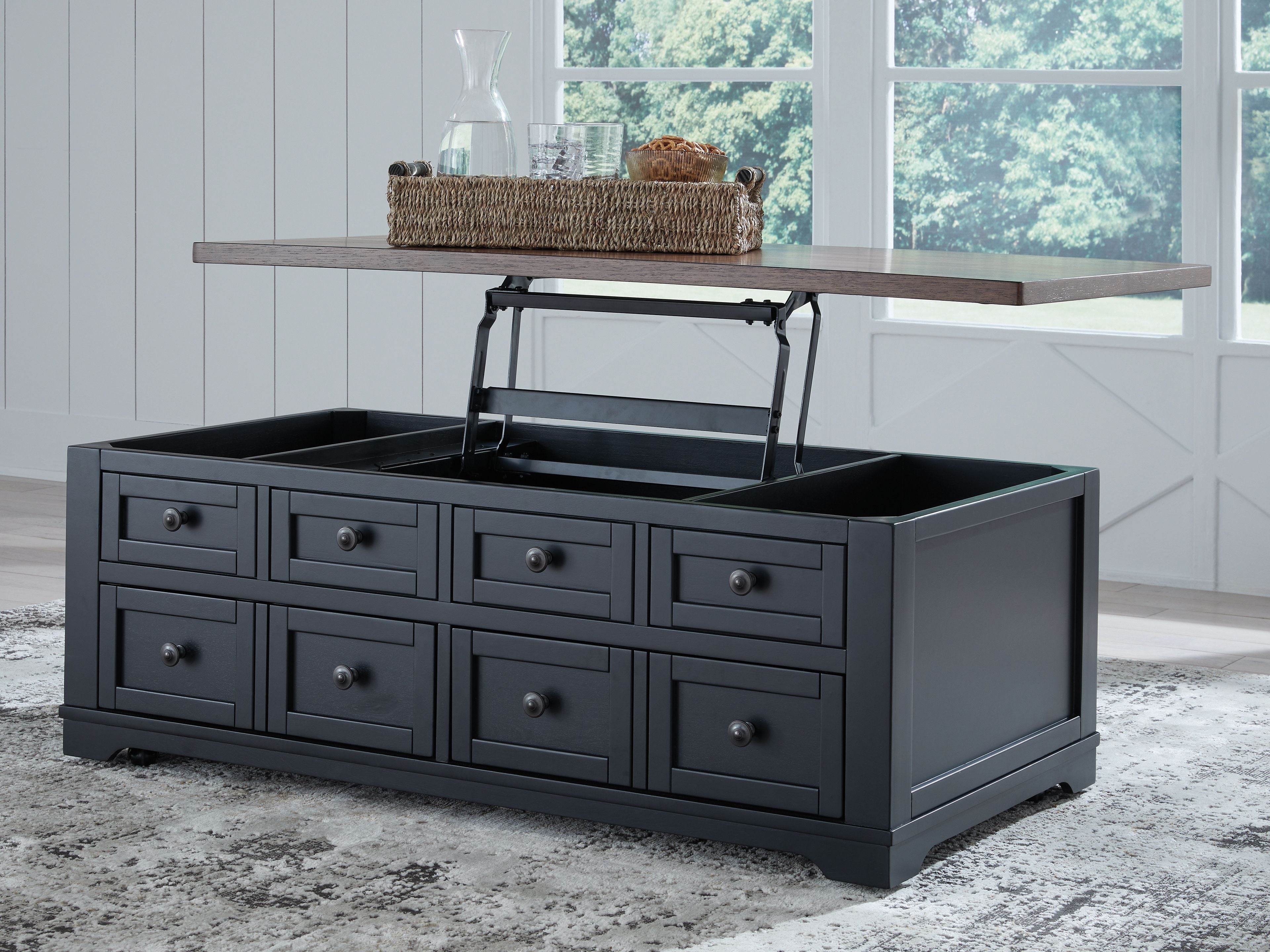 Wildenauer - Lift Top Cocktail Table - Brown / Black
