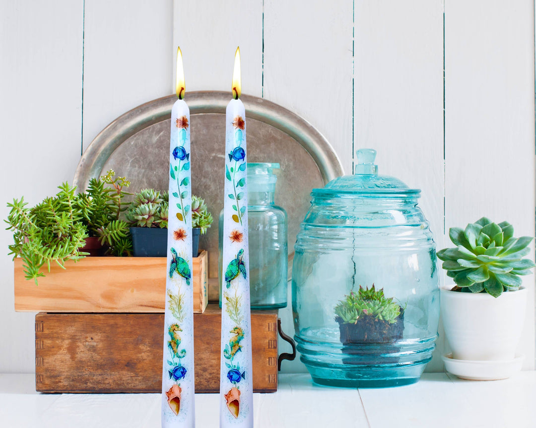 Coastal Candle Decor, Beach House Candle, Nautical Decor