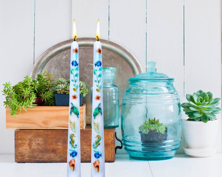 Coastal Candle Decor, Beach House Candle, Nautical Decor