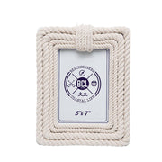 5x7 Cream Rope Picture Frame