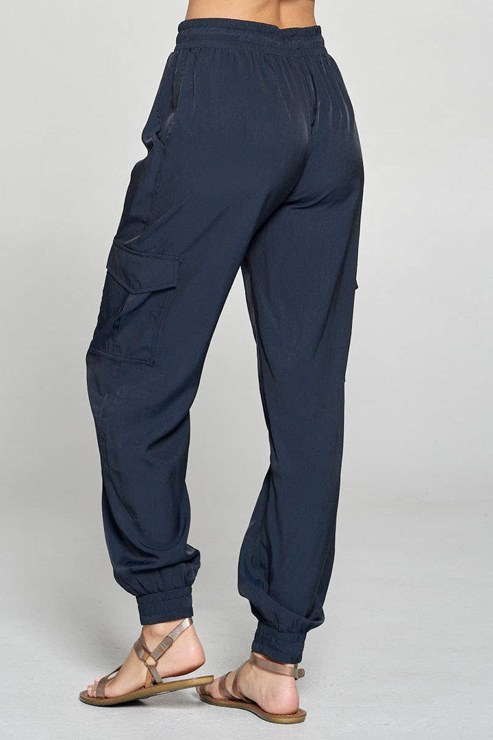 WOVEN CARGO PANTS - DEEP NAVY: MEDIUM
