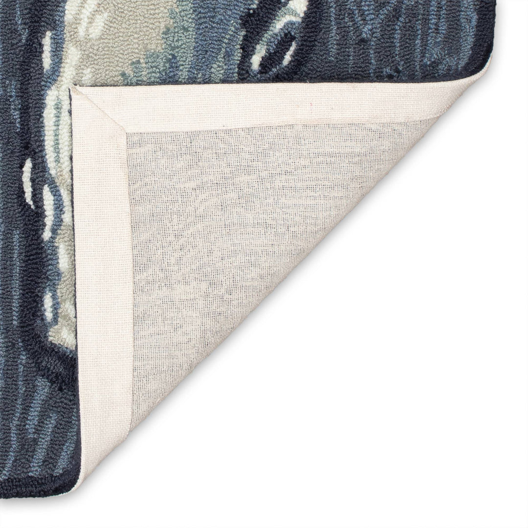 Frontporch Whale Indoor/Outdoor Mat Ocean: Ocean / Polyester; Acrylic / 2' x 3'