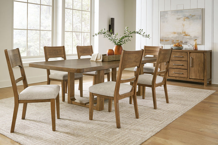 Cabalynn - Oatmeal / Light Brown - Dining Uph Side Chair (Set of 2)