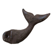 4" Rust Whale Tail Cast Iron Wall Hook