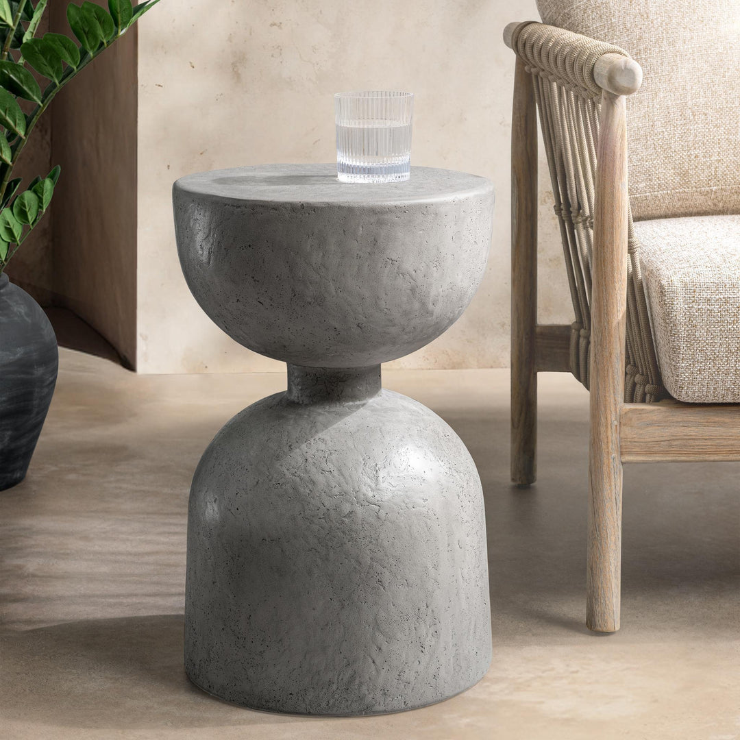 Adna - Outdoor Accent Table - Dark Gray