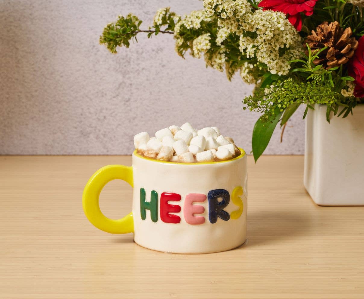 Ceramic Message Mug Cheers, 14oz