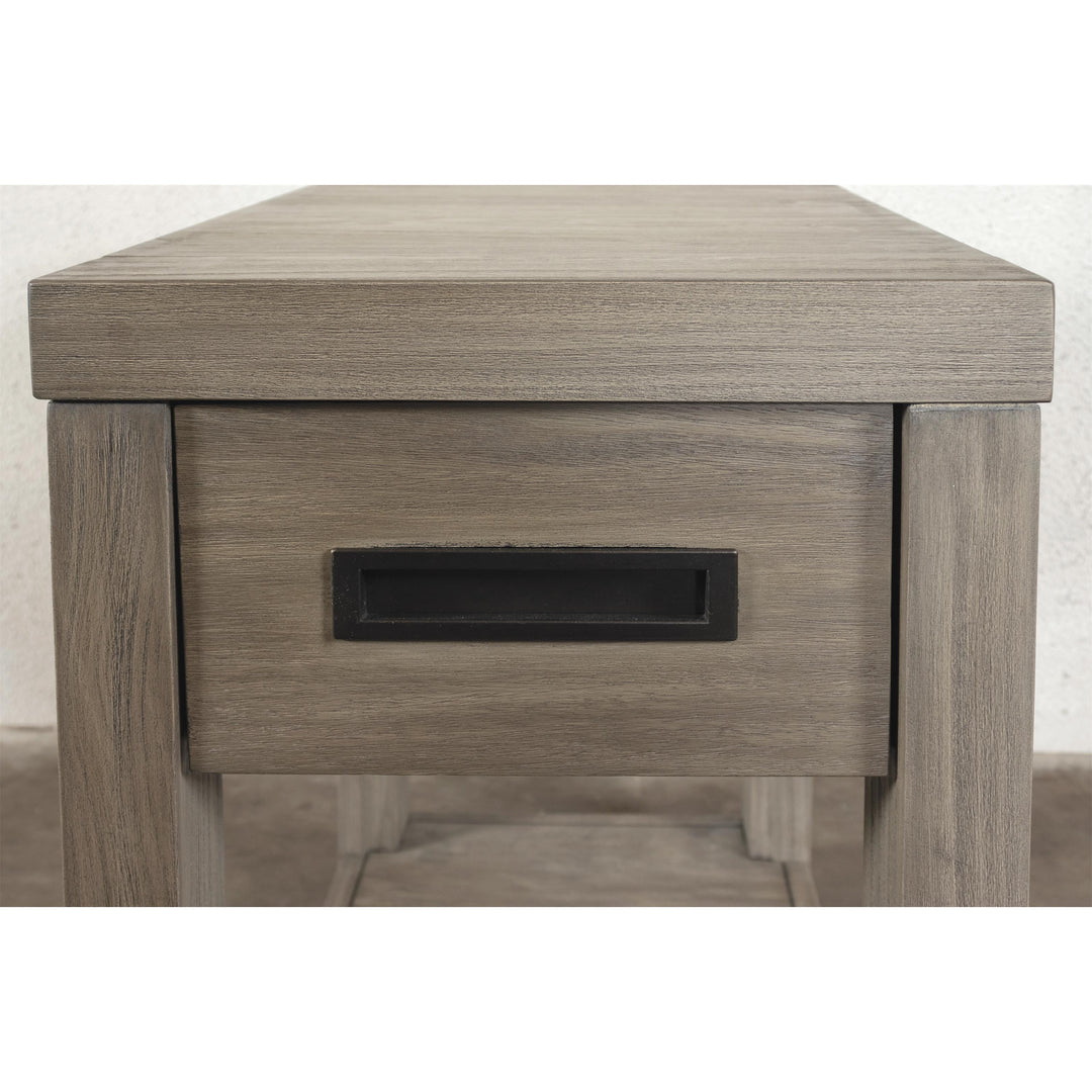 Riata - Chairside Table - Gray Wash