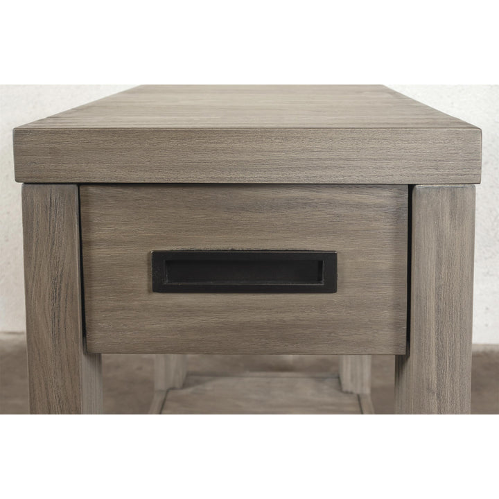 Riata - Chairside Table - Gray Wash