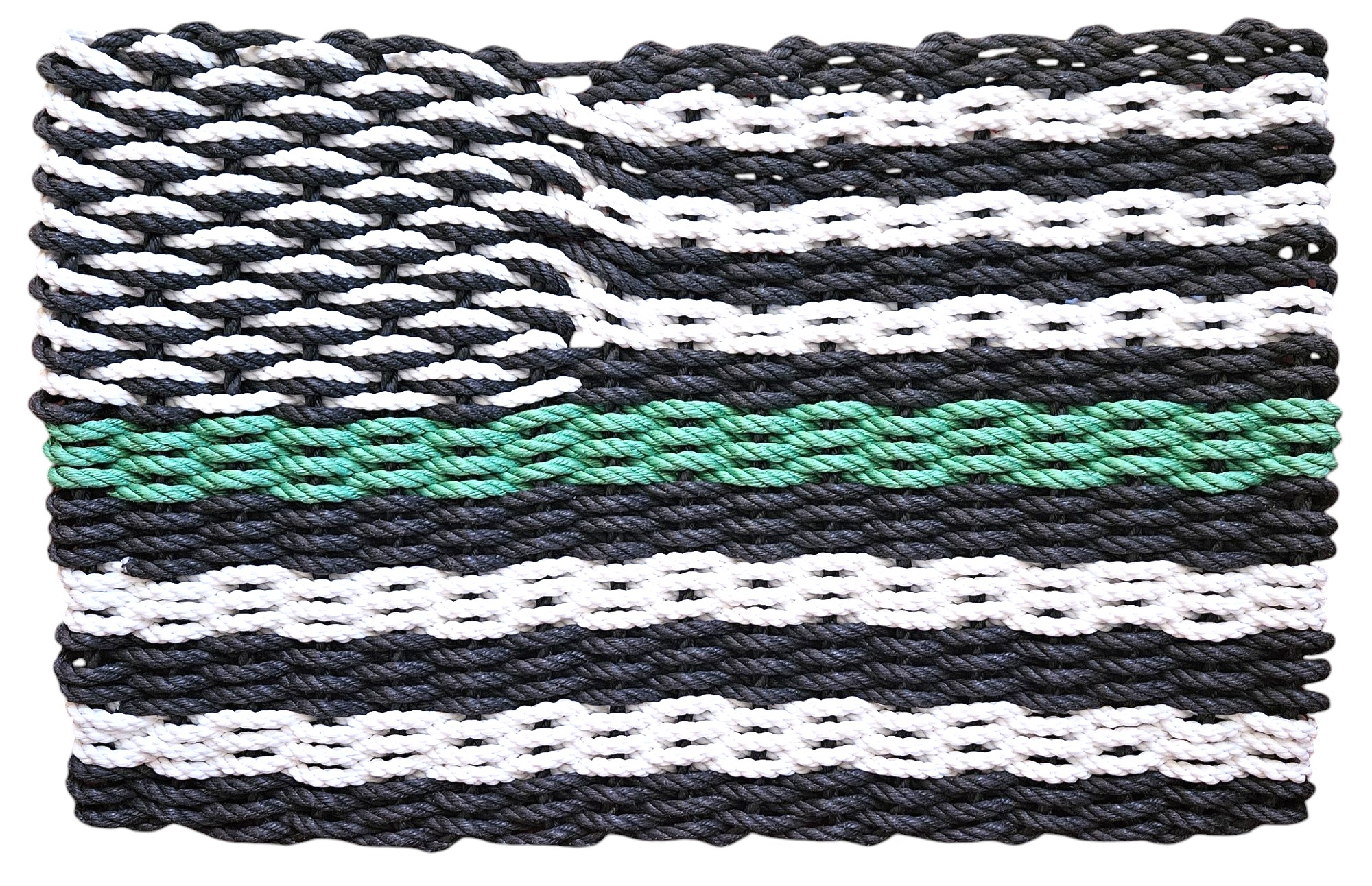 968 The "Original" Handcrafted Woven Maine Lobster Rope Commemorative Flag: Small 18" x 30" / Thin Red Line #888