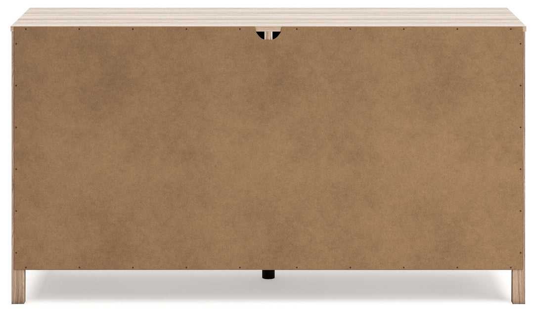Battelle - Tan - Six Drawer Dresser