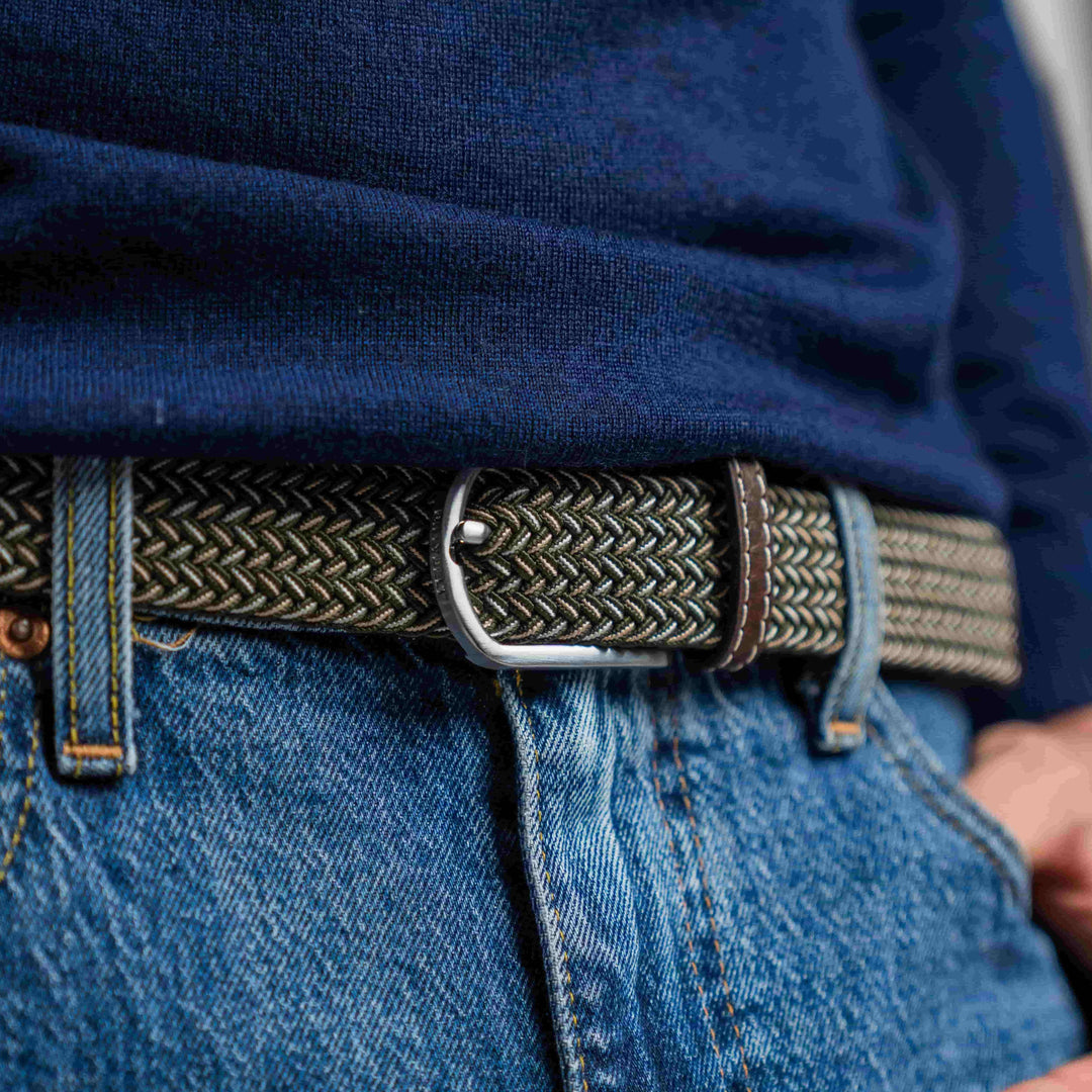 Quebec elastic braided belt: Size 2