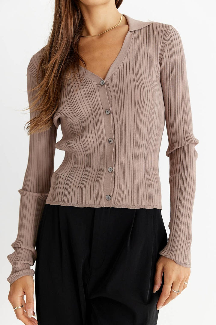 The Celine Top: TAUPE / LARGE