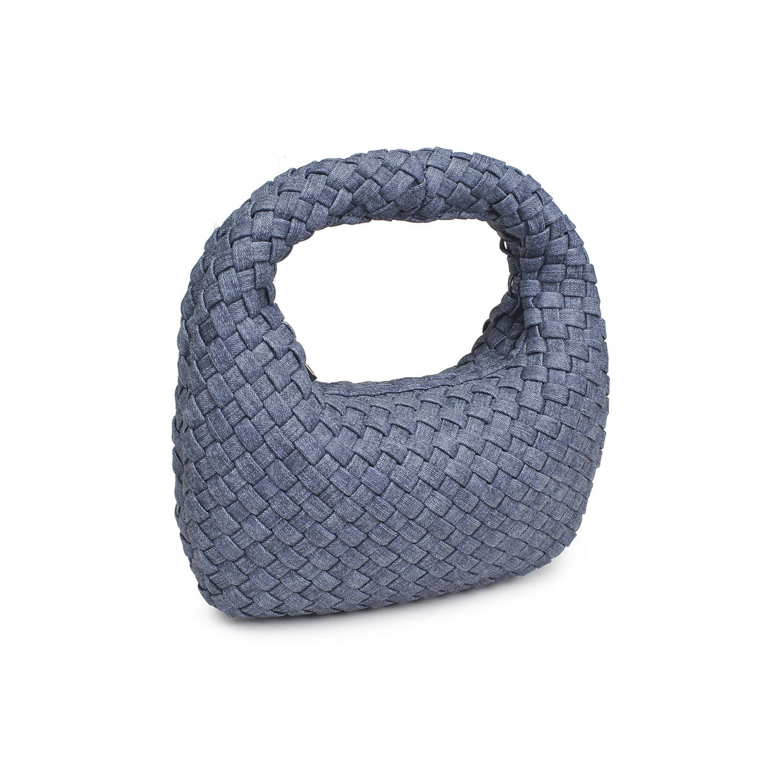 Dare to Dream - Small Woven Neoprene Clutch: Dark Denim