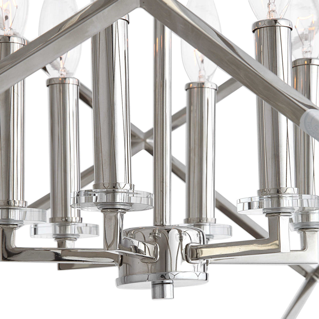 Euclid - 6 Light Cube Pendant - Nickel