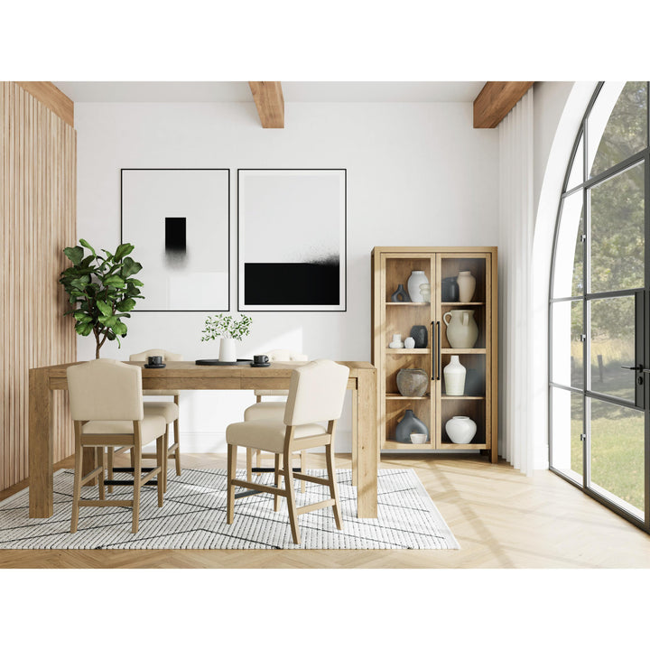 Davie - Gathering Height Dining Table - Light Brown