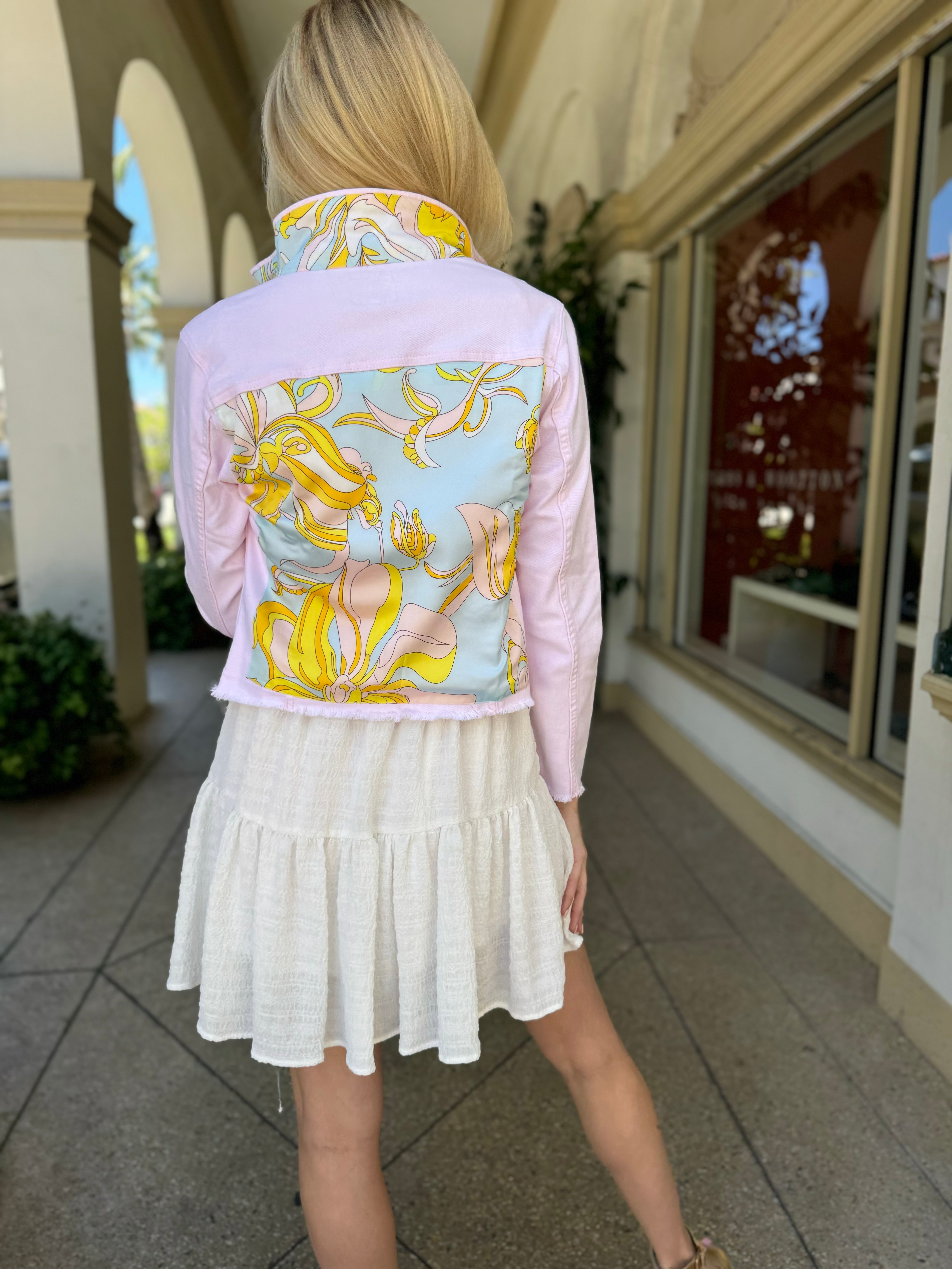 The Pink Denim Jacket / Pastel Pucci