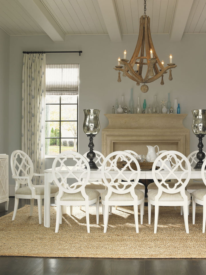 Ivory Key - Mill Creek Arm Chair - White / Gray