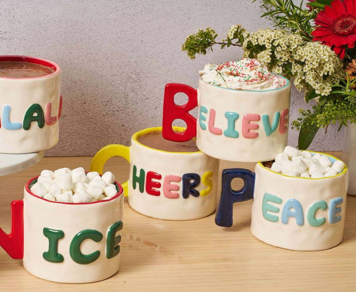 Ceramic Message Mug Believe, 14oz