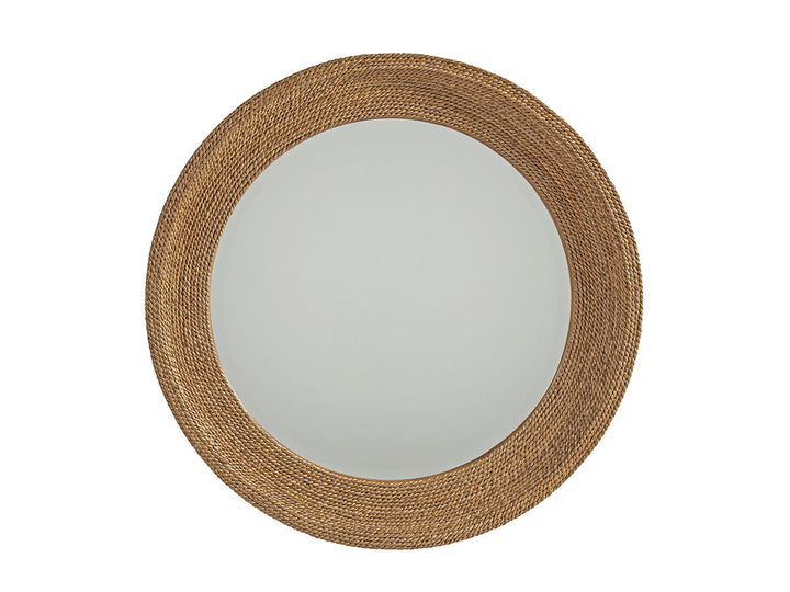 Newport - La Jolla Woven Round Mirror - Light Brown