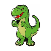 Enamel Pin - Tyrannosaurus Rex Dinosaur Angry T-Rex Grin