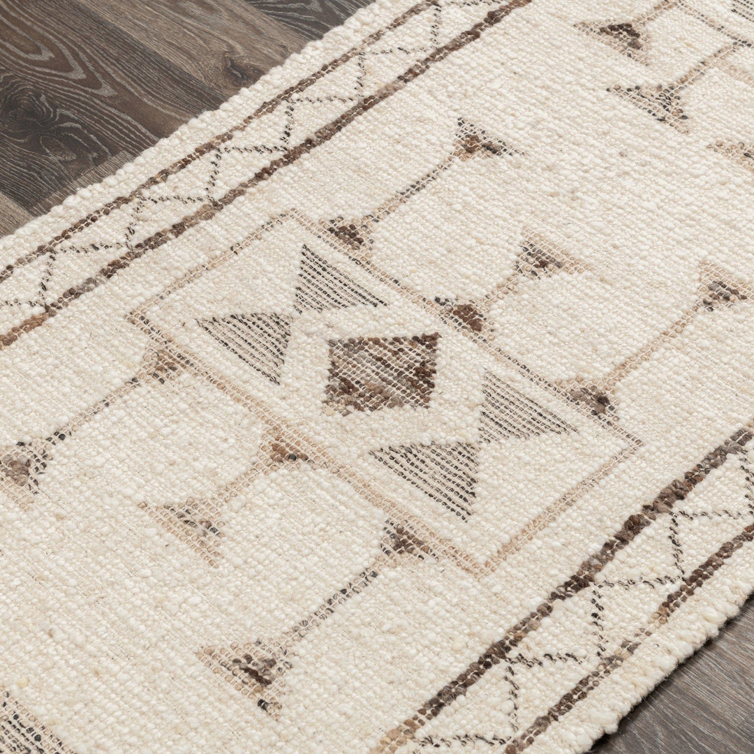 Gazi - 2.6' x 8' Area Rug - Ivory / Brown Multi