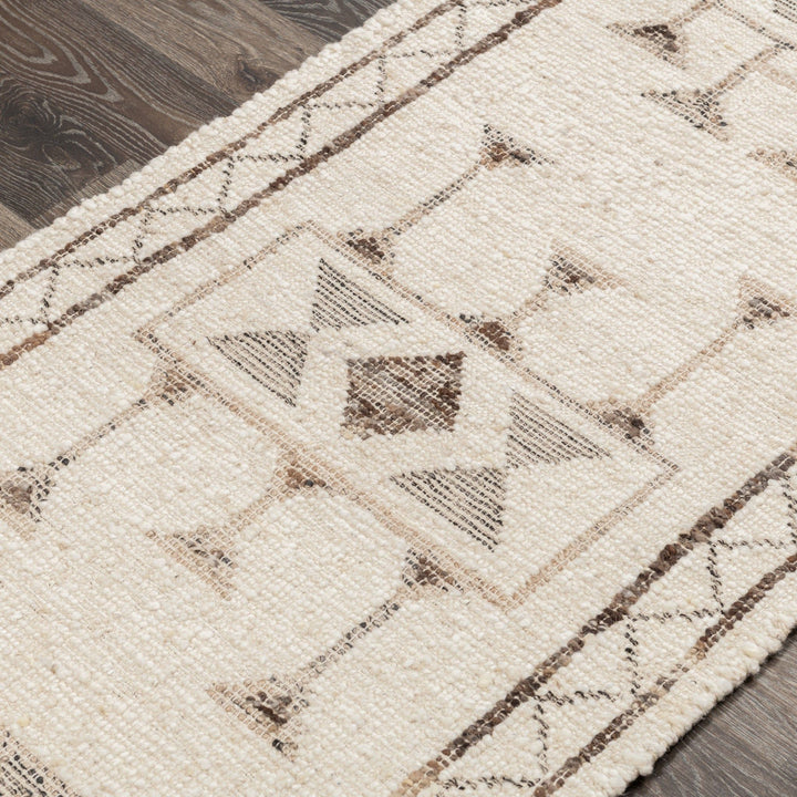 Gazi - 2.6' x 8' Area Rug - Ivory / Brown Multi