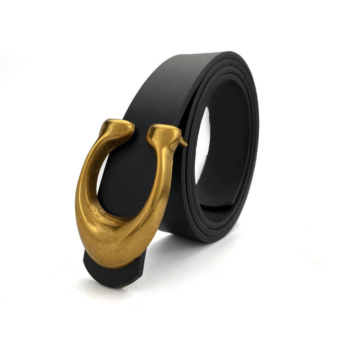 WOMEN FASHION RETRO U-BUCKLE BELT_CWABE0136: Brown / (OS) 1