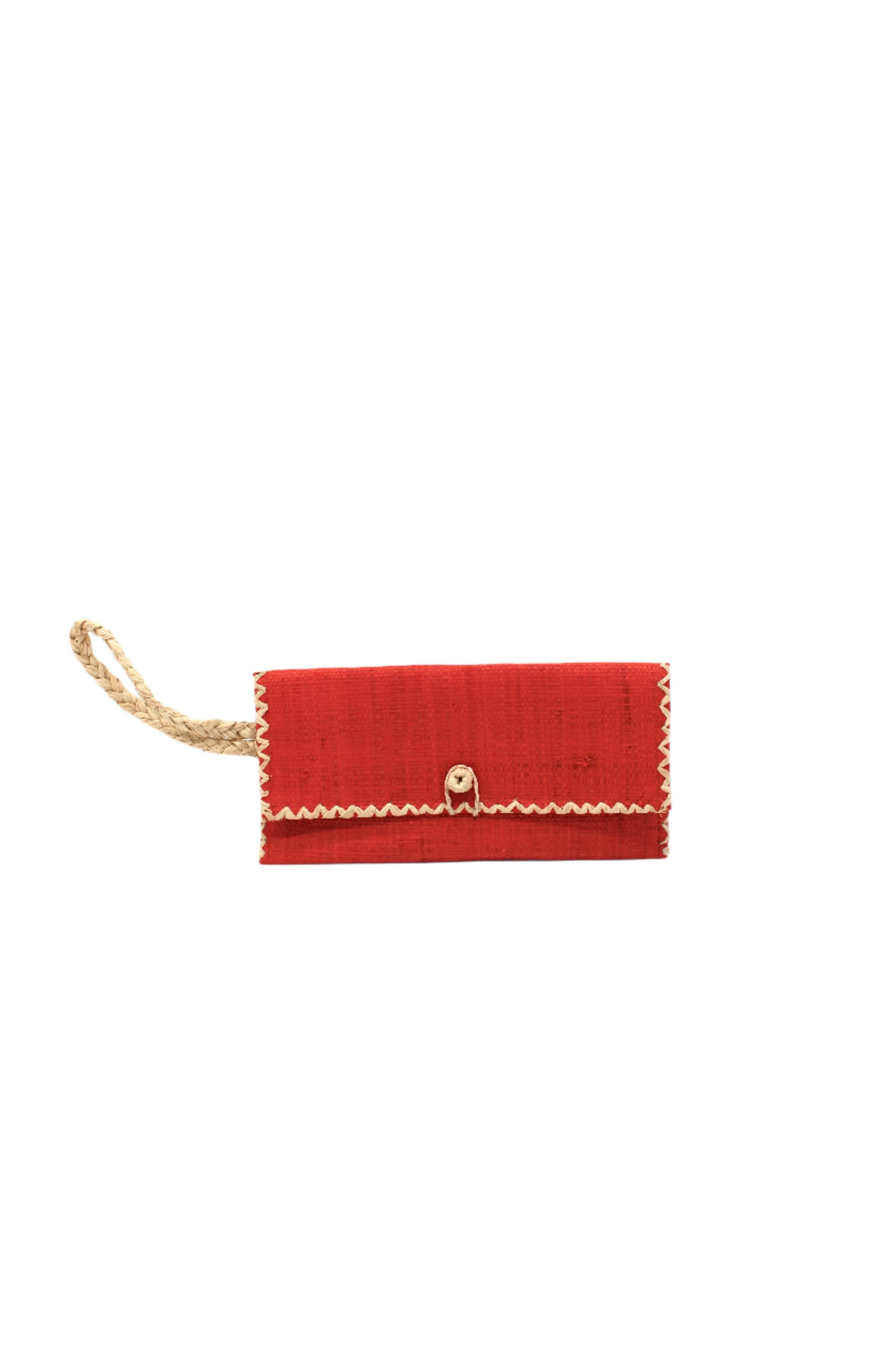 ChiChi Straw Clutch Wristlet Bag: Teal