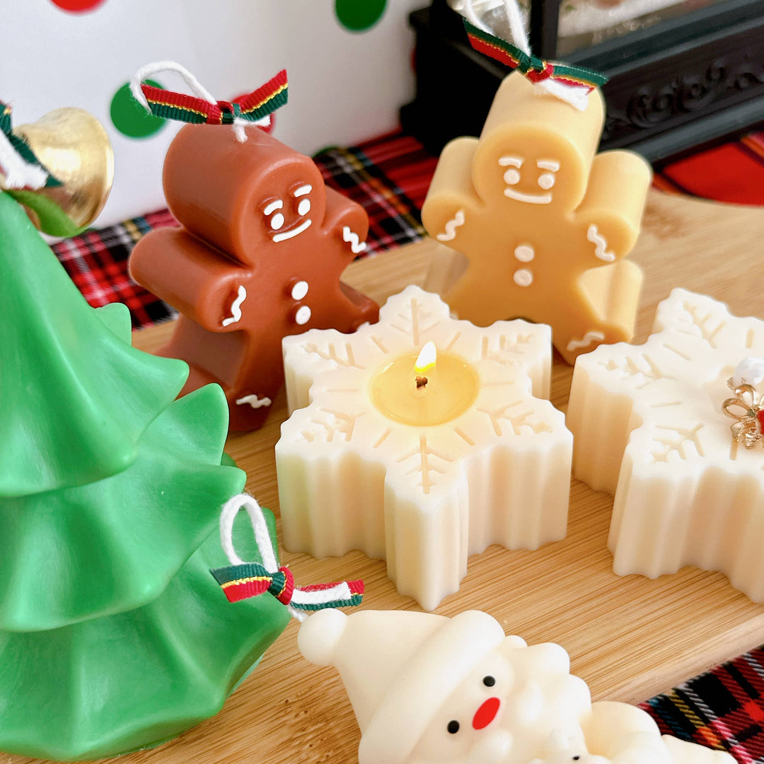 Snowflake Soy Candle | Christmas Candle | Small Candle Gifts: White Christmas
