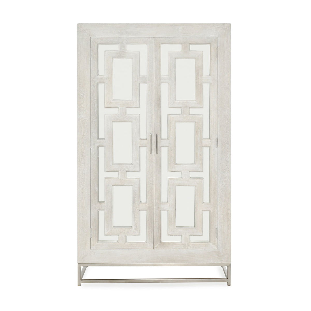 Adina - Mango Wood Tall Cabinet - White