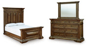 Frantanna - 3 Pc. - Queen Panel Bed, Dresser And Mirror - Brown