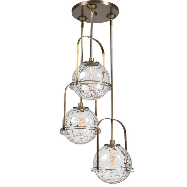 Mimas - 3 Light Cluster Pendant - Gold