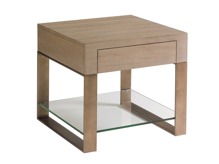 Shadow Play - Empire Square End Table - Light Brown