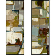 Topograph I & II - 40" x 60" Painting By Buddy Whitlock (Set of 2) - Black